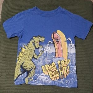 Epic Food Fight Kids T-Shirt in Blue
